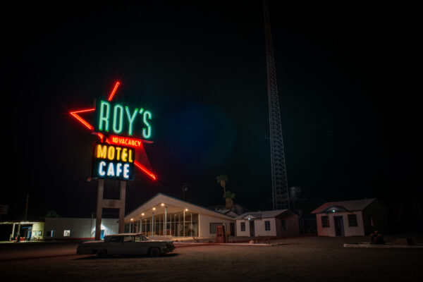 Roy's Motel Café | Fine Art Night Photography Print for Sale | Chronoscope Pictures