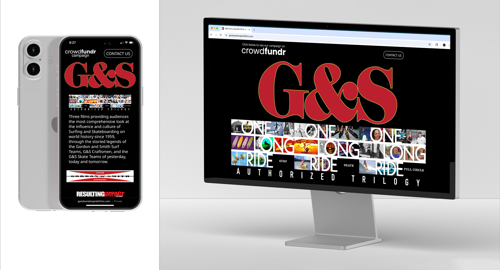 G&S One Long Ride Films | mobile and desktop views