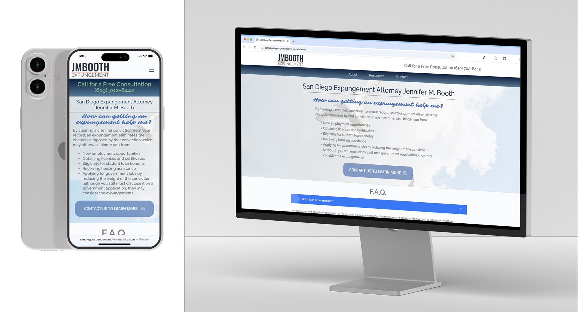 San Diego Expungement Attorney | mobile and desktop views