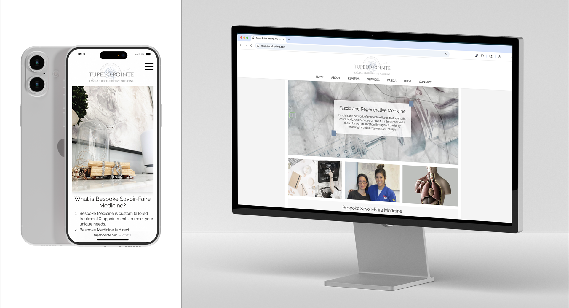 Tupelo Pointe | mobile and desktop views