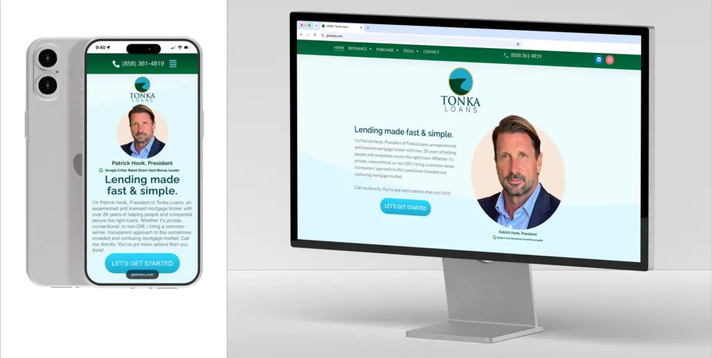 Tonka Loans | mobile and desktop views